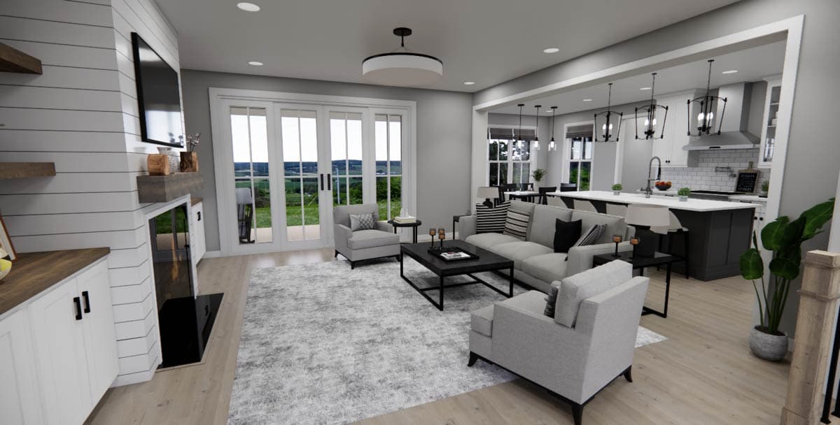 Plan 14841RK: 3-Bed Hill Country House Plan with Rear Outdoor Living - 2451 Sq Ft - Image #8 - Contemporary, Hill Country