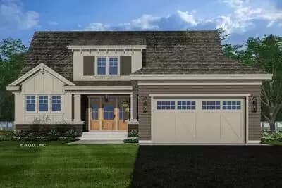 Two-Story Traditional House Plan with 4 Bedrooms - 2588 Sq Ft