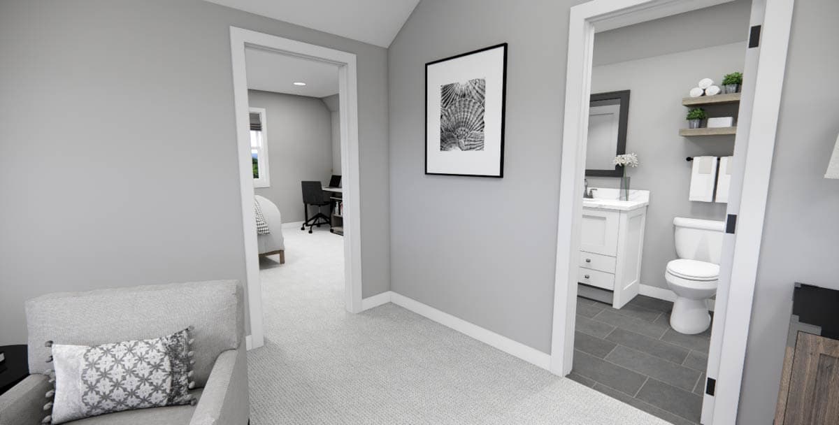 Plan 14847RK: 3-Bed New American House Plan with Loft Above - 2451 Sq Ft - Image #36 - Country, Farmhouse, Modern Farmhouse, New American