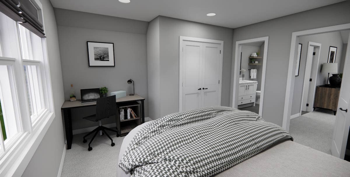 Plan 14847RK: 3-Bed New American House Plan with Loft Above - 2451 Sq Ft - Image #38 - Country, Farmhouse, Modern Farmhouse, New American