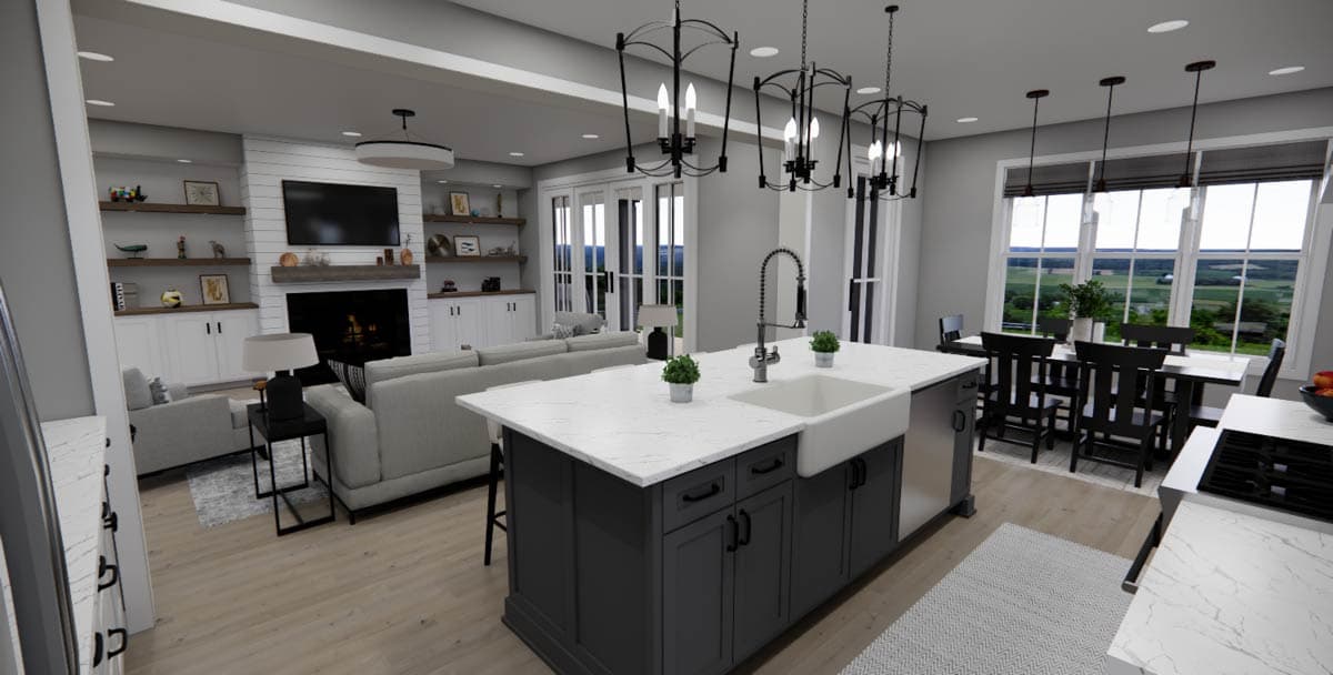 Plan 14848RK: 4-Bed New American House Plan with Jack and Jill Bathroom - 2588 Sq Ft - Image #19 - Country, Farmhouse, Modern Farmhouse, New American