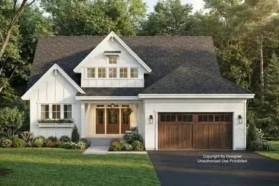 4-Bed New American House Plan with Jack and Jill Bathroom - 2588 Sq Ft