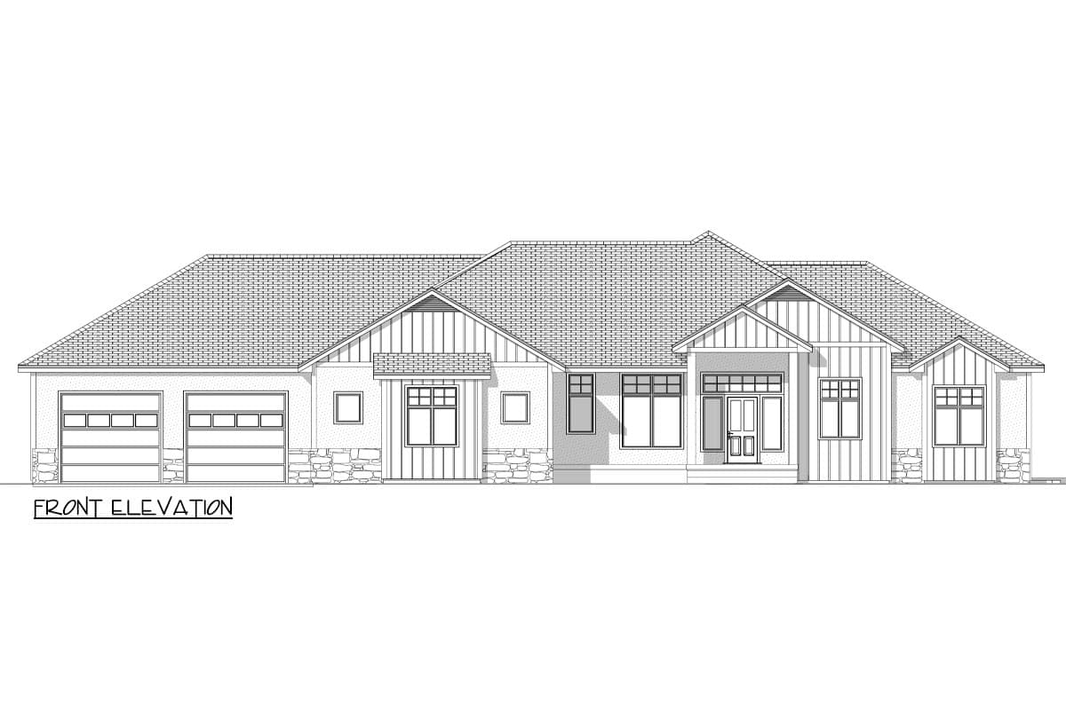 Plan 225011RBS: One-Story Craftsman House Plan with Finished Lower Level - 4534 Sq Ft - Image #26 - Craftsman, New American, Ranch