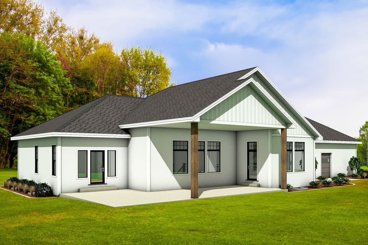 Plan 225011RBS: One-Story Craftsman House Plan with Finished Lower Level - 4534 Sq Ft - Image #7 - Craftsman, New American, Ranch
