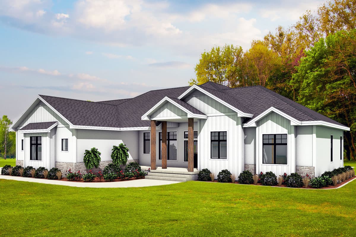 Plan 225011RBS: One-Story Craftsman House Plan with Finished Lower Level - 4534 Sq Ft - Image #8 - Craftsman, New American, Ranch