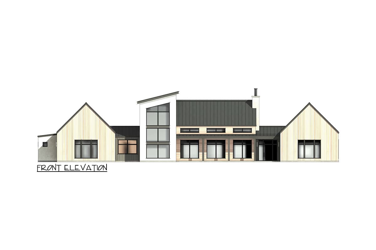 Plan 818133JSS: 4-Bed Contemporary House Plan with Game Room or Loft - 4241 Sq Ft - Image #8 - Contemporary, Modern, Scandinavian