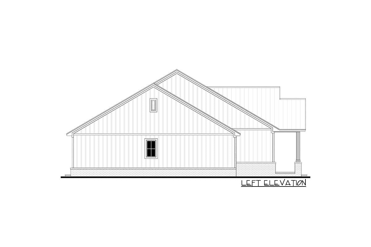 Plan 51977HZ: 3-Bed Modern Farmhouse Plan with Home Office and Front Entry Garage - 2300 Sq Ft - Image #4 - Cottage, Country, Modern Farmhouse, New American, Rustic