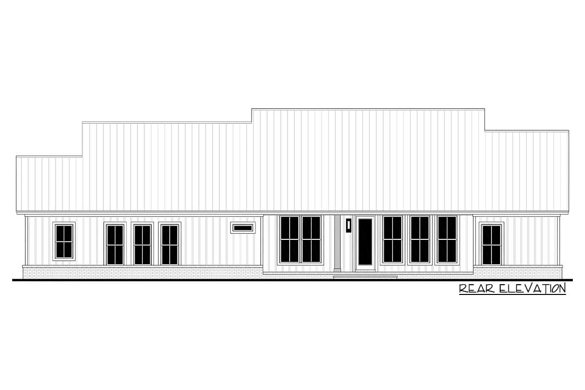 Plan 51977HZ: 3-Bed Modern Farmhouse Plan with Home Office and Front Entry Garage - 2300 Sq Ft - Image #5 - Cottage, Country, Modern Farmhouse, New American, Rustic