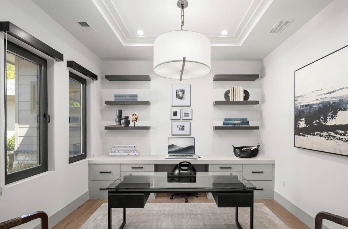 Plan 33265ZR: 3-Bed Modern Mountain Ranch House Plan with Outdoor Kitchen and Outdoor Fireplace - 3062 Sq Ft - Image #5 - Modern, Mountain, Prairie, Ranch