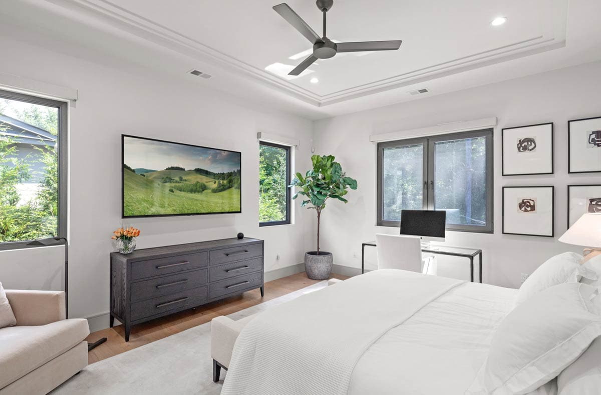 Plan 33265ZR: 3-Bed Modern Mountain Ranch House Plan with Outdoor Kitchen and Outdoor Fireplace - 3062 Sq Ft - Image #9 - Modern, Mountain, Prairie, Ranch