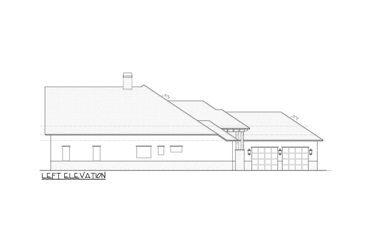 Plan 33266ZR: 4-Bed Modern Mountain House Plan with Study and Bonus Room - 3892 Sq Ft - Image #28 - Hill Country, Modern, Mountain, Ranch, Transitional