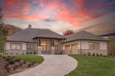 4-Bed Modern Mountain House Plan with Study and Bonus Room - 3892 Sq Ft