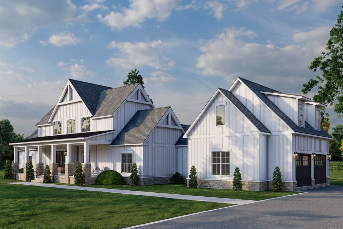 Plan 70896MK: Two-Story Modern Farmhouse Plan with Bonus Room Above Garage - 2972 Sq Ft - Image #4 - Country, Modern Farmhouse, New American