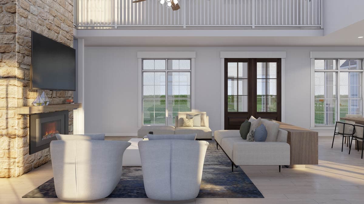 Plan 70896MK: Two-Story Modern Farmhouse Plan with Bonus Room Above Garage - 2972 Sq Ft - Image #6 - Country, Modern Farmhouse, New American