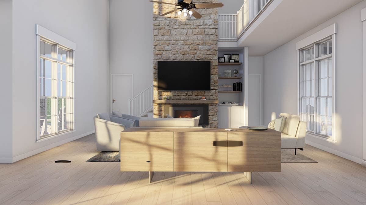 Plan 70896MK: Two-Story Modern Farmhouse Plan with Bonus Room Above Garage - 2972 Sq Ft - Image #7 - Country, Modern Farmhouse, New American