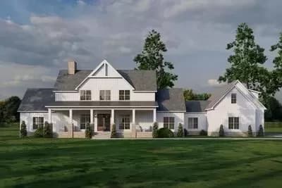 Two-Story Modern Farmhouse Plan with Bonus Room Above Garage - 2972 Sq Ft