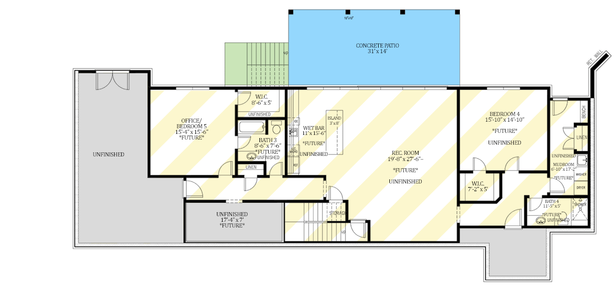 Plan 24419TW: 3-Bed New American Lake House Plan with Vaulted Rear Porch - 2800 Sq Ft - Floor Plan - Optionally Finished Lower Level - Craftsman, Modern Farmhouse, Mountain, New American