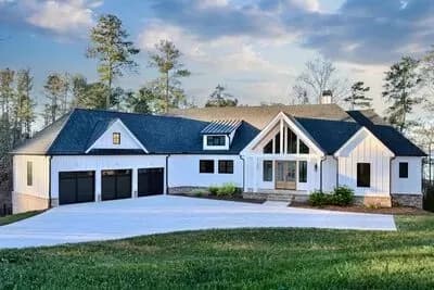 3-Bed New American Lake House Plan with Vaulted Rear Porch - 2800 Sq Ft