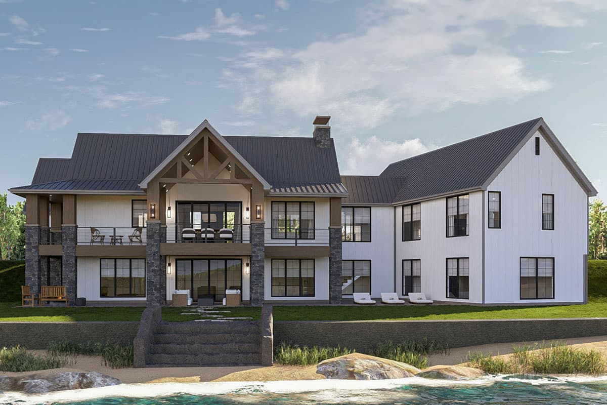 Plan 623435DJ: 3-Bed Modern Farmhouse Lake House Plan with Wrap Around Porch - 2204 Sq Ft - Image #7 - Country, Farmhouse, Modern Farmhouse