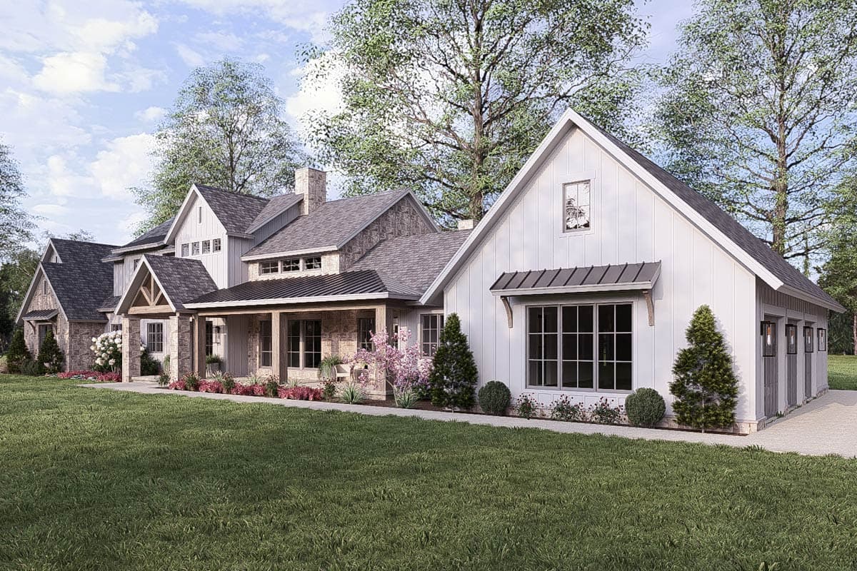 Plan 700501SND: 4-Bed Modern Mountain House Plan with Outdoor Kitchen and Outdoor Fireplace - 4154 Sq Ft - Image #17 - Craftsman, Hill Country, Mountain, New American, Transitional