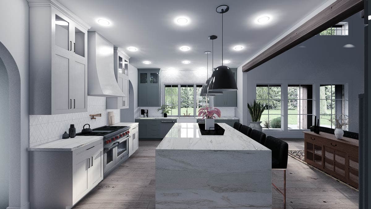 Plan 700501SND: 4-Bed Modern Mountain House Plan with Outdoor Kitchen and Outdoor Fireplace - 4154 Sq Ft - Image #9 - Craftsman, Hill Country, Mountain, New American, Transitional