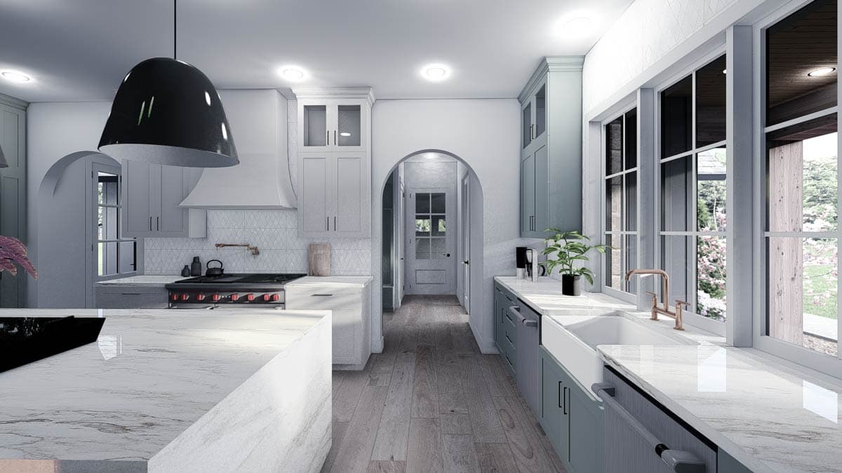 Plan 700501SND: 4-Bed Modern Mountain House Plan with Outdoor Kitchen and Outdoor Fireplace - 4154 Sq Ft - Image #11 - Craftsman, Hill Country, Mountain, New American, Transitional