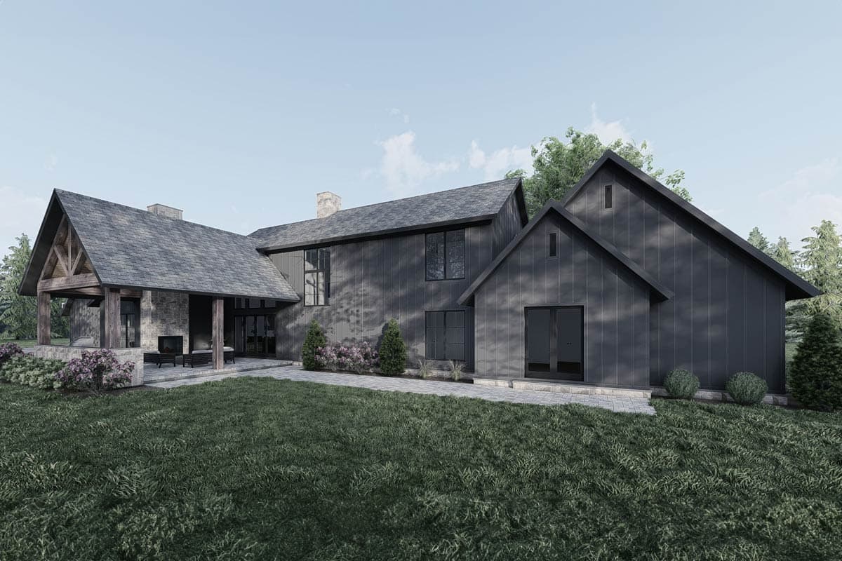 Plan 700501SND: 4-Bed Modern Mountain House Plan with Outdoor Kitchen and Outdoor Fireplace - 4154 Sq Ft - Image #14 - Craftsman, Hill Country, Mountain, New American, Transitional