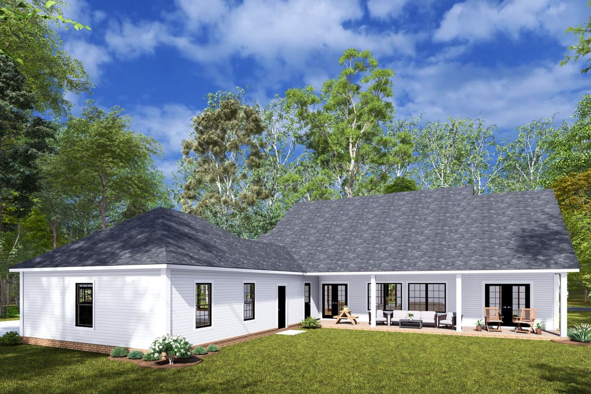 Plan 52372WM: 4-Bed New American House Plan with Library or Study - 2382 Sq Ft - Image #5 - Modern Farmhouse, New American