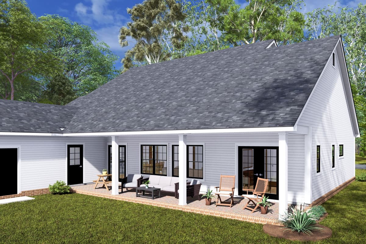 Plan 52372WM: 4-Bed New American House Plan with Library or Study - 2382 Sq Ft - Image #7 - Modern Farmhouse, New American