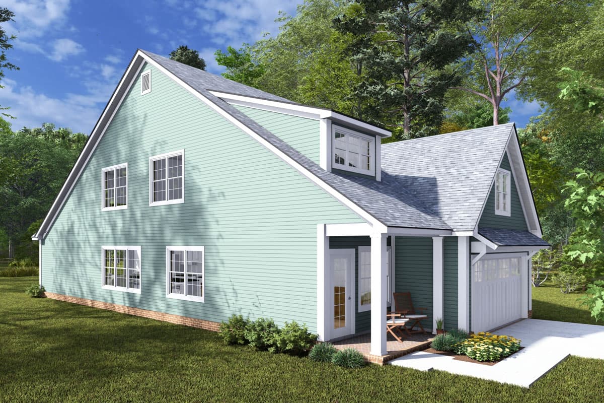 Plan 52373WM: 3-Bed Cottage House Plan with Library or Study Area - 1894 Sq Ft - Image #6 - Cottage, Traditional