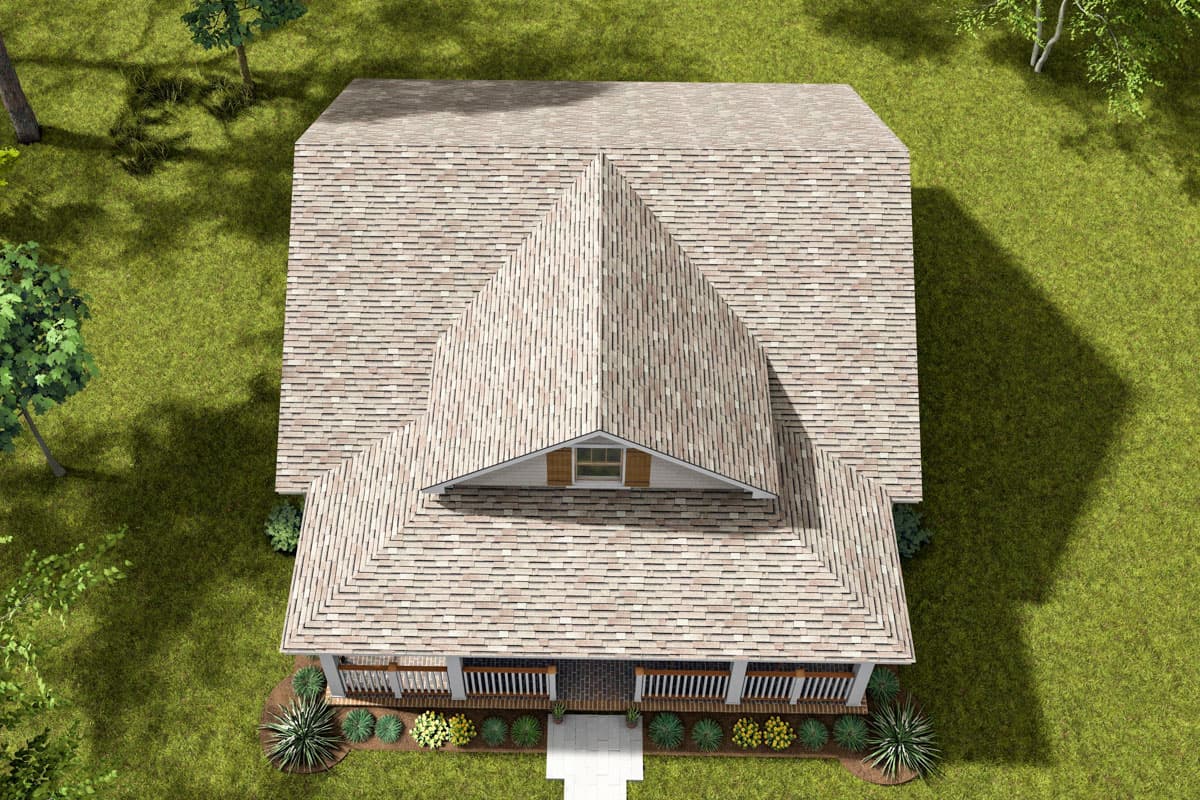 Plan 52374WM: 2-Bed Country House Plan with Library or Study - 820 Sq Ft - Image #7 - Cottage, Country, Craftsman, Farmhouse