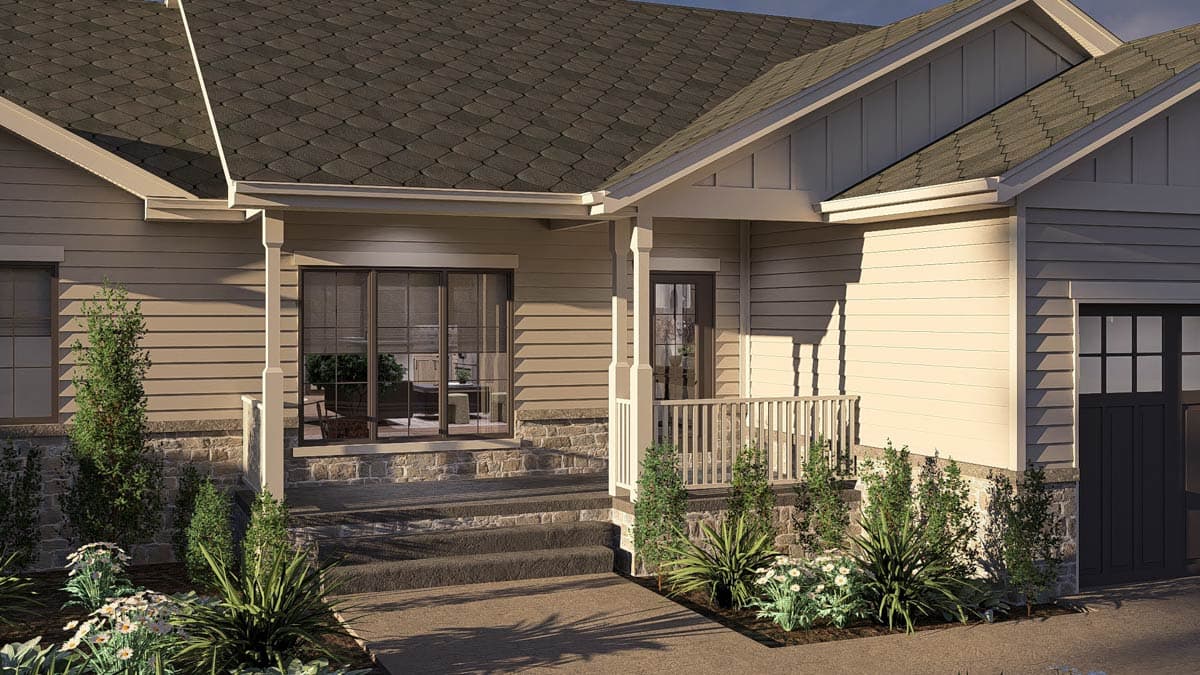 Plan 623436DJ: Compact 5-Bed Traditional House Plan with Open Concept Living - 2007 Sq Ft - Image #11 - Cottage, Country, Traditional
