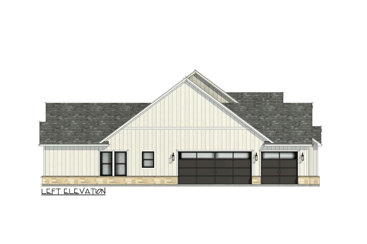 Plan 818134JSS: 4-Bed Modern Farmhouse Plan with Outdoor Kitchen - 3131 Sq Ft - Image #7 - Craftsman, Modern Farmhouse