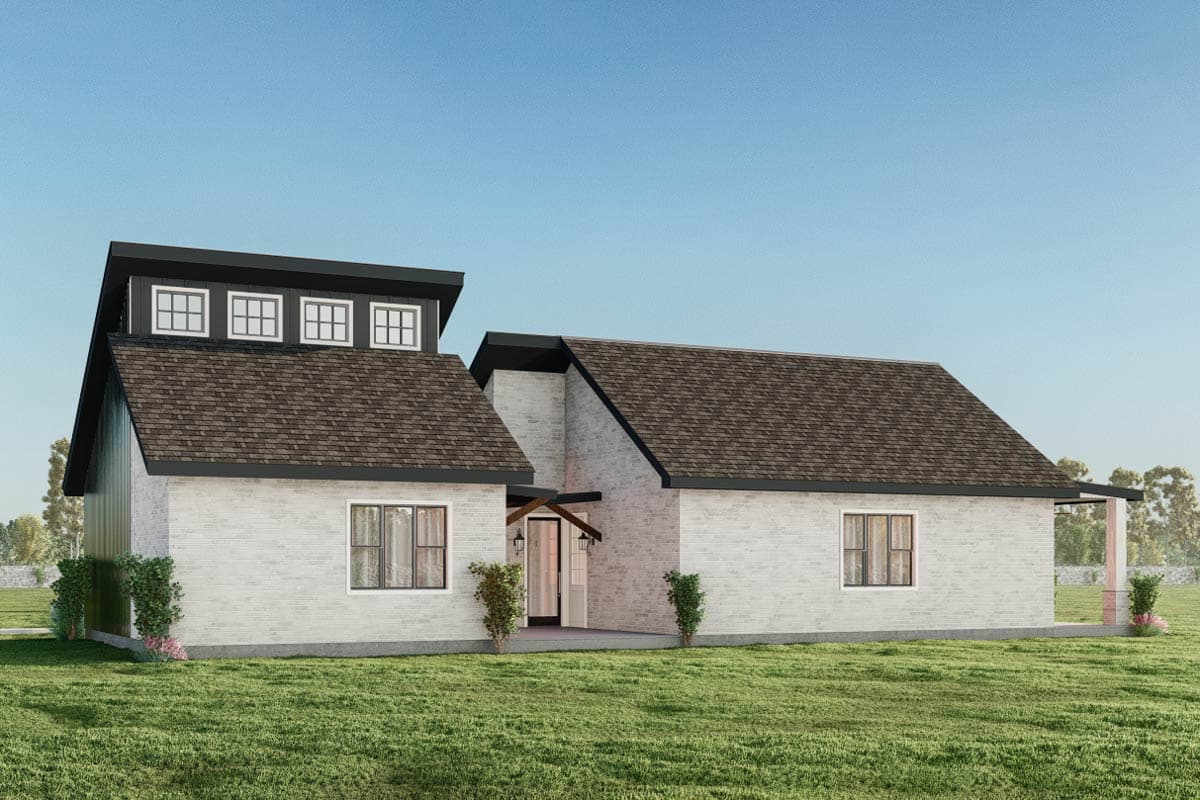 Plan 430096LY: 2-Bed Country House Plan with Detached Garage and Workshop - 911 Sq Ft - Image #4 - Country