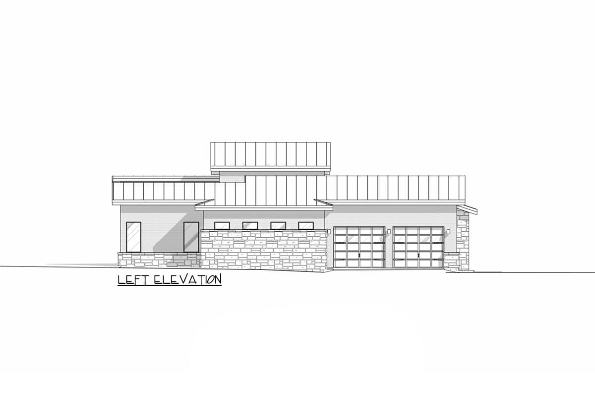 Plan 307723RAD: Single-Story Contemporary House Plan with Outdoor Kitchen - 3551 Sq Ft - Image #9 - Contemporary, Northwest