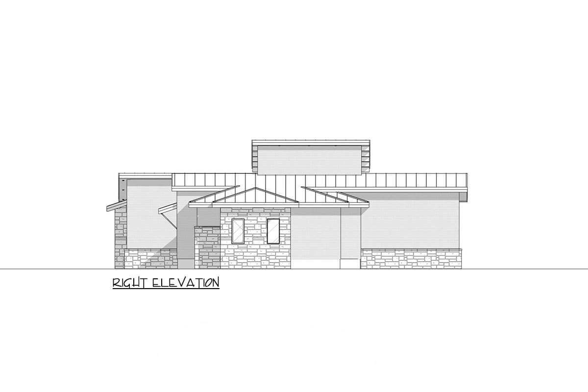 Plan 307723RAD: Single-Story Contemporary House Plan with Outdoor Kitchen - 3551 Sq Ft - Image #11 - Contemporary, Northwest