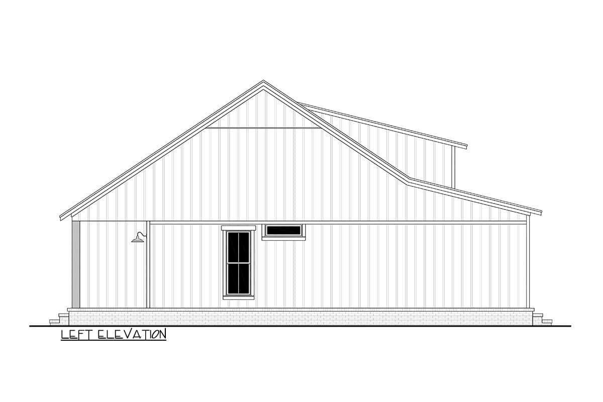 Plan 51978HZ: 2-Bed Rustic Board and Batten Cottage with 2-Car Garage - 1094 Sq Ft - Image #4 - Cabin, Cottage, Country, Rustic, Vacation