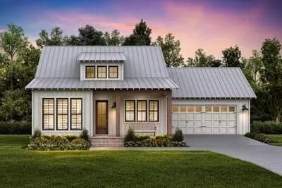 2-Bed Rustic Board and Batten Cottage with 2-Car Garage - 1094 Sq Ft