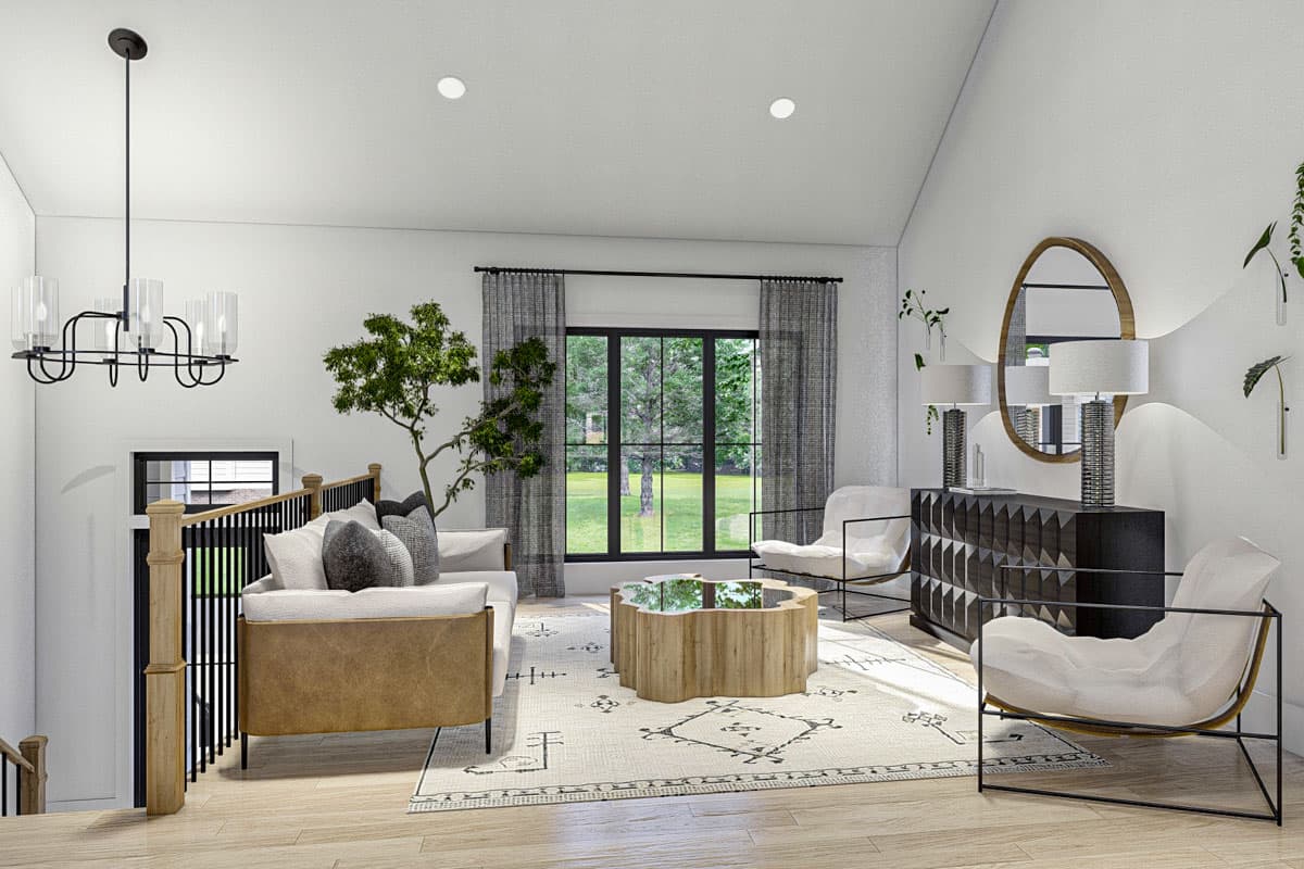 Plan 623439DJ: Traditional Split Level Duplex House Plan with Vaulted Open Concept Living - 1981 Sq Ft Per Unit - Image #9 - Country, New American, Traditional
