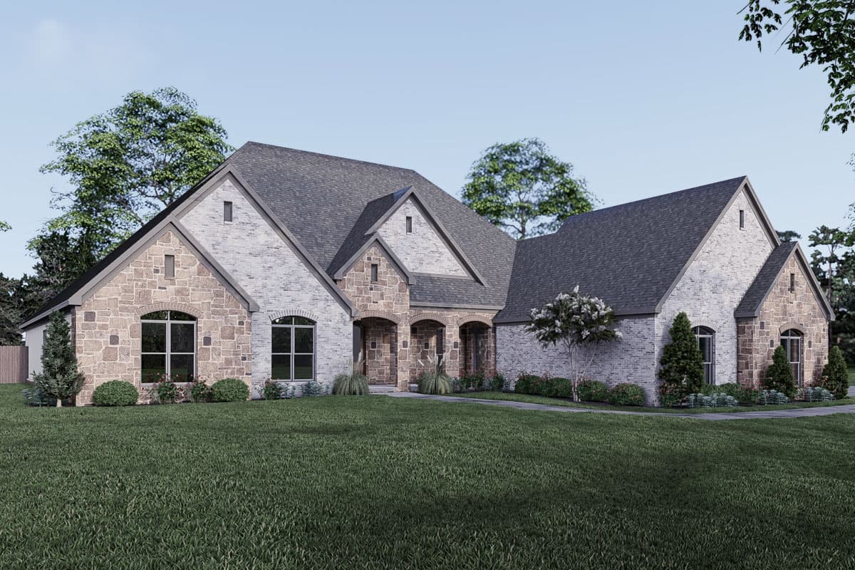 Plan 70897MK: 4-Bed Contemporary European House Plan with Safe Room - 3497 Sq Ft - Image #5 - Contemporary, European