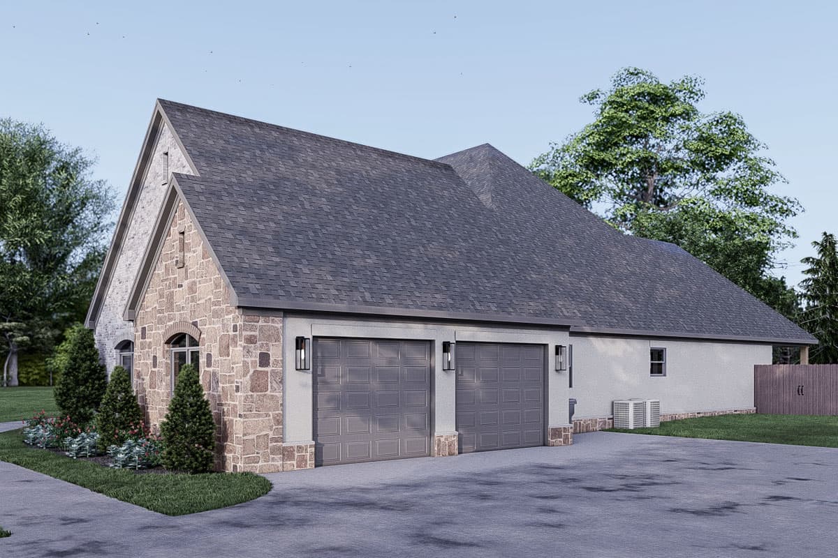 Plan 70897MK: 4-Bed Contemporary European House Plan with Safe Room - 3497 Sq Ft - Image #4 - Contemporary, European