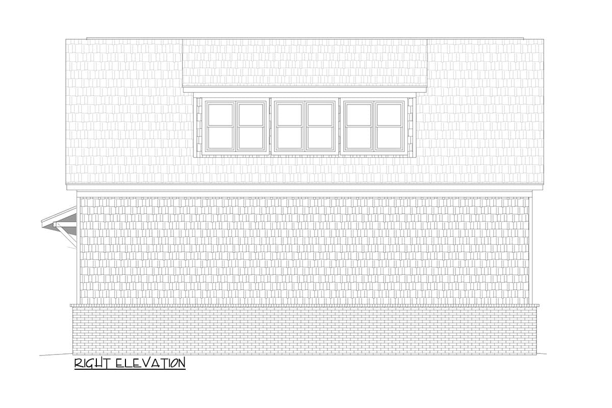 Plan 680444VR: 1-Bed Detached Carriage Garage Plan with Loft Apartment - 898 Sq Ft - Image #5 - Carriage, Shingle