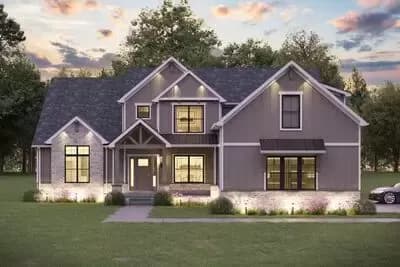 Two-Story New American House Plan with Optionally Finished Bonus Room - 2910 Sq Ft