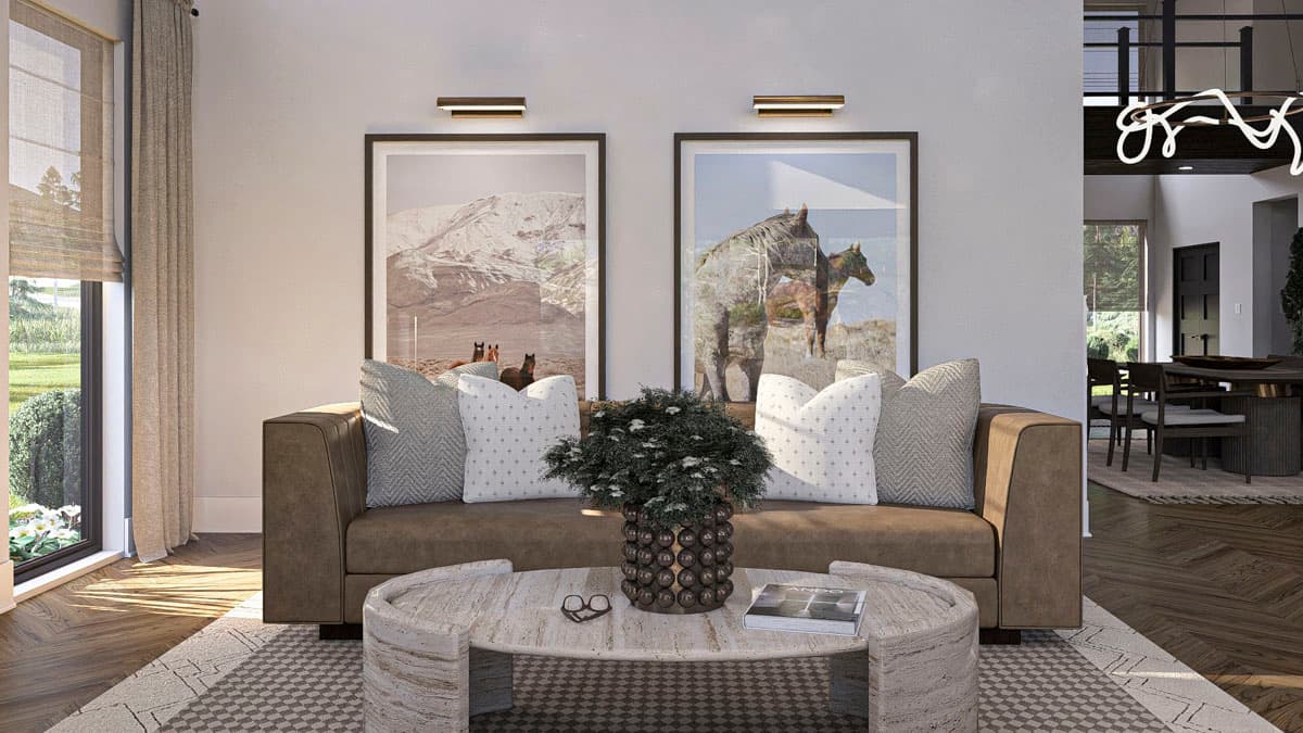 Plan 623440DJ: 6-Bed Barndominium House Plan with Two-Story Great Room - 3991 Sq Ft - Image #8 - Barndominium