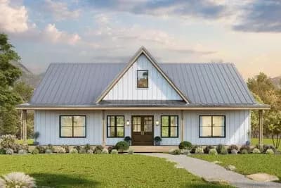 3-Bed Country Farmhouse Plan with Loft and Optionally Finished Basement - 1723 Sq Ft