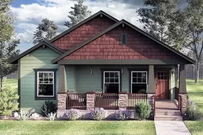 3-Bed Country Craftsman House Plan with Great Room - 1529 Sq Ft