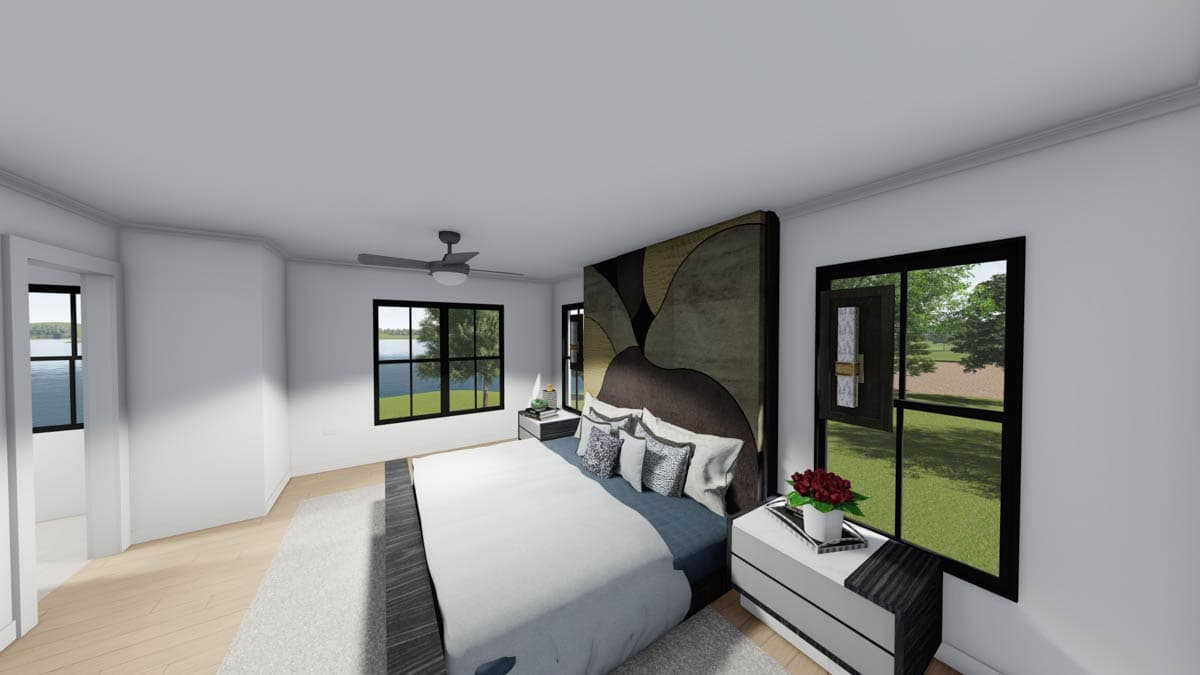 Plan 500086VV: Two-Story Narrow Lot House Plan with Home Office - 1685 Sq Ft - Image #11 - Country, Traditional