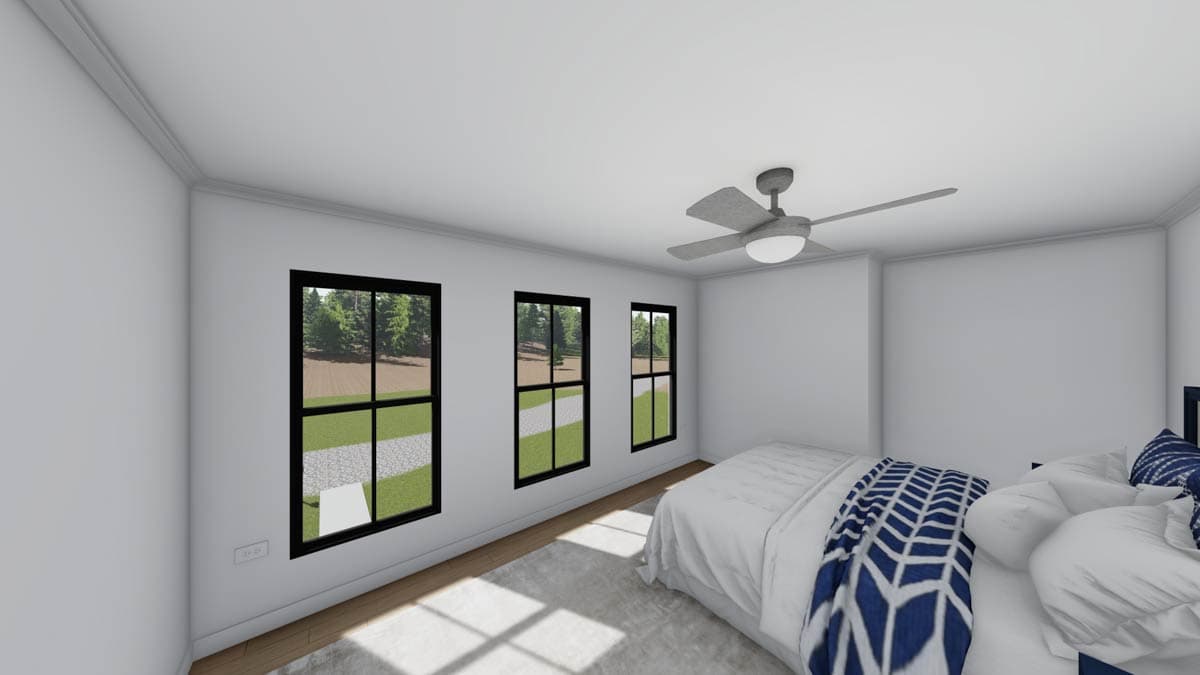 Plan 500086VV: Two-Story Narrow Lot House Plan with Home Office - 1685 Sq Ft - Image #12 - Country, Traditional