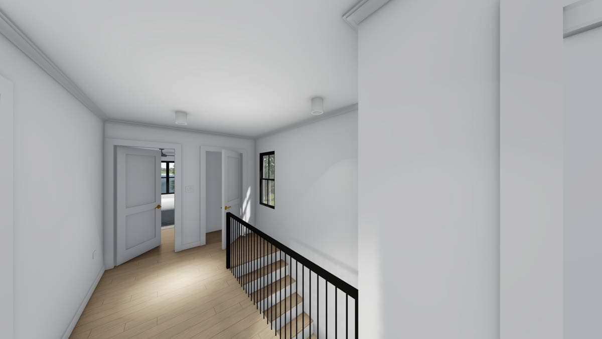 Plan 500086VV: Two-Story Narrow Lot House Plan with Home Office - 1685 Sq Ft - Image #13 - Country, Traditional