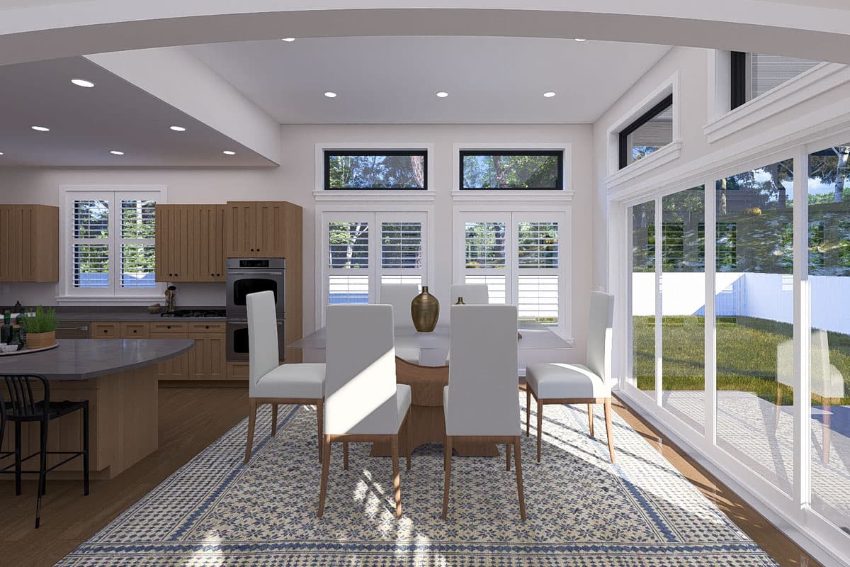 Plan 61537UT: 3-Bed Traditional House Plan with Oversize Angled 5-Car Garage - 3270 Sq Ft - Image #14 - Spanish, Traditional, Transitional